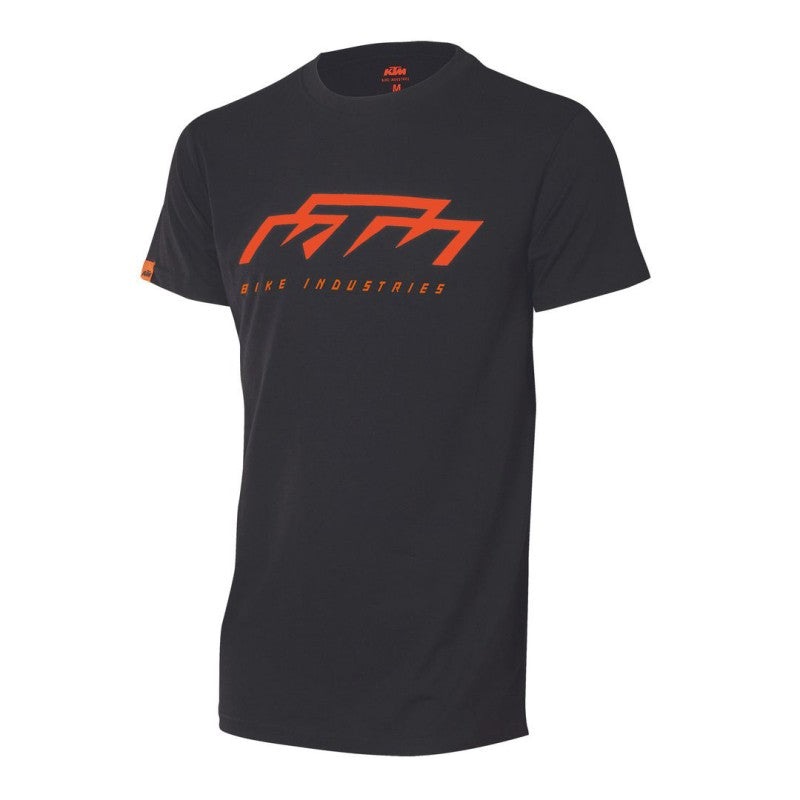 Camiseta ciclismo casual KTM Factory Team BI Negra - Logo naranja